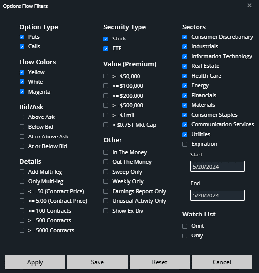 Flow Filters